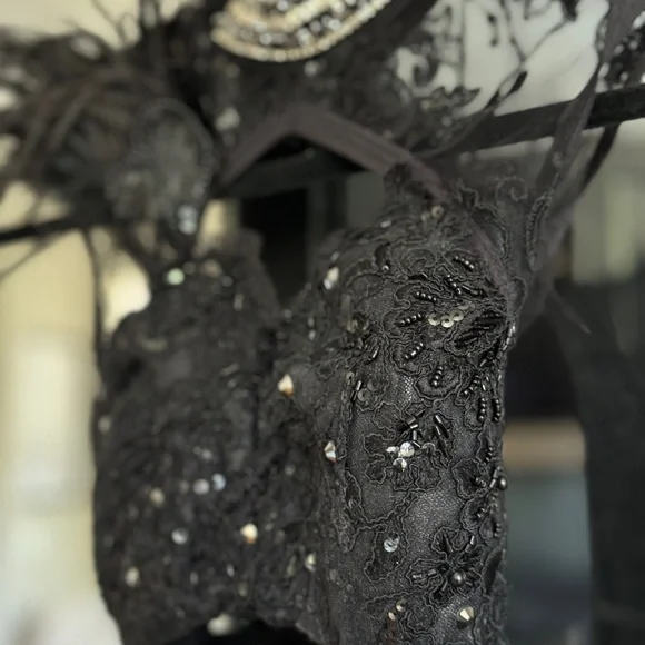 ⭐️🎹Custom Black Leotard Jazz Dance Costume or Chicago Halloween costume👠 - Picture 7 of 14